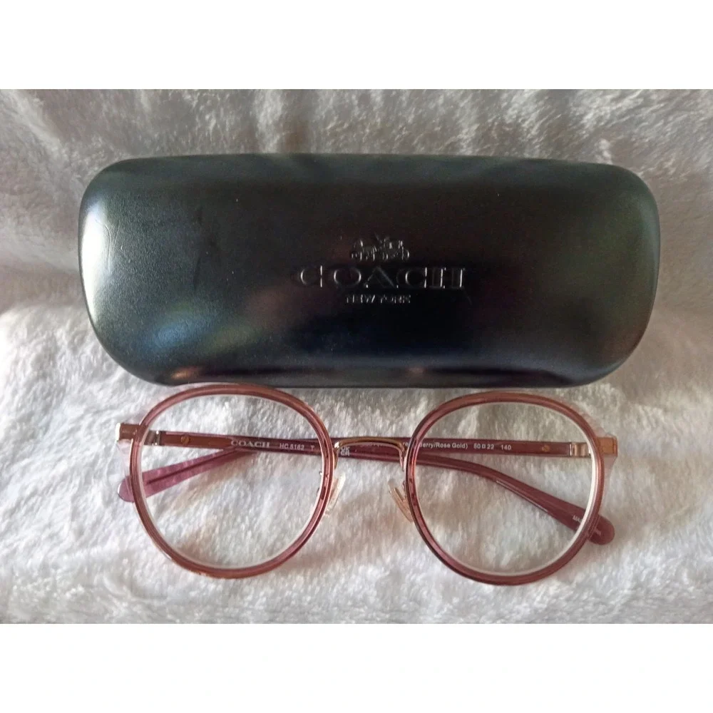 Coach HC5162 9331 Transparent Berry Rose Gold Eyeglass Frames 50-22-140